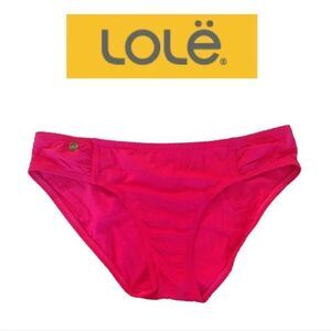 Lole Activewear Pink Mid Rise Active Bikini Swim Bottoms Medium